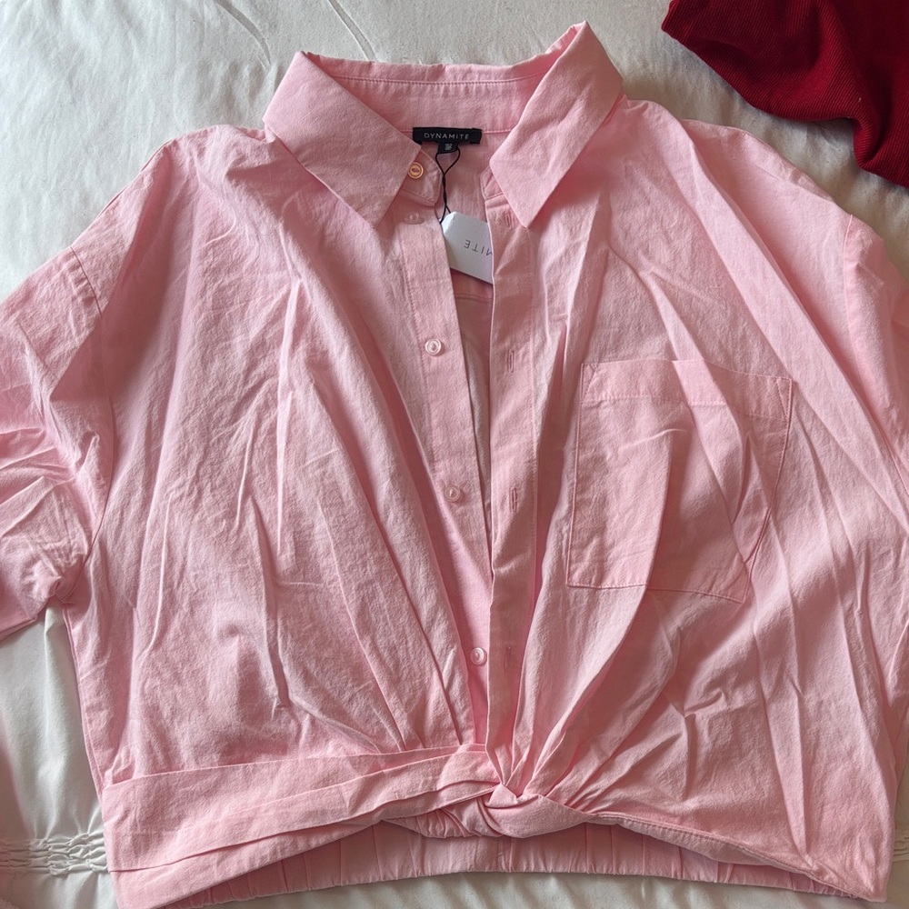 Dynamite Light Pink Button-Down Shirt
